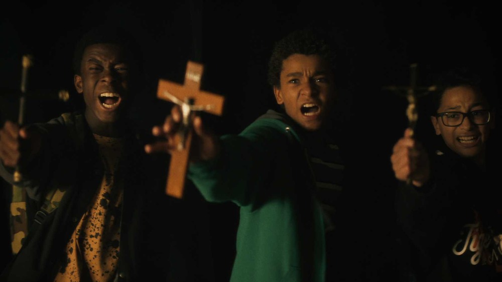 Jaden Michael, Gerald W. Jones III, and Gregory Diaz IV in Vampires vs. the Bronx