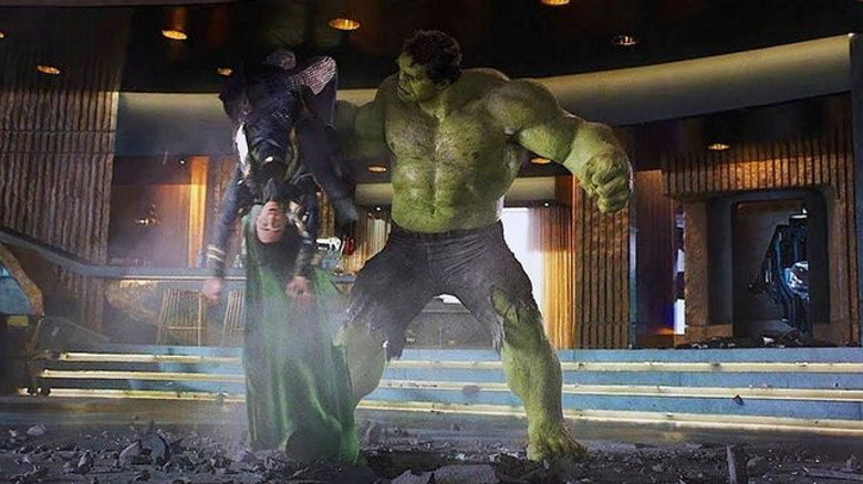 Hulk smashes Loki