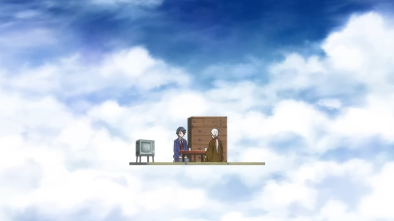 Touya sits with God