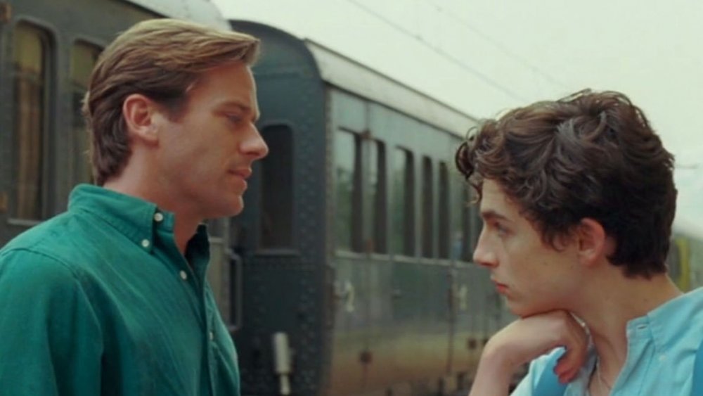 Armie Hammer as Oliver and Timothée Chalamet as Elio in Call Me By Your Name