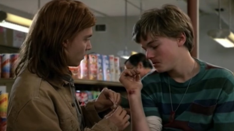 DiCaprio and Johnny Depp in "What's Eating Gilbert Grape"