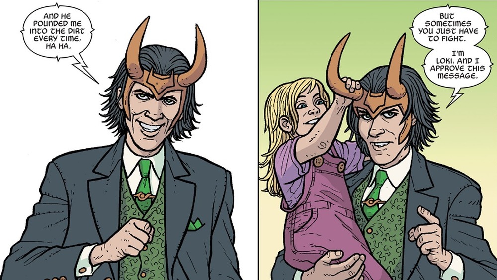 Loki campaigning for president