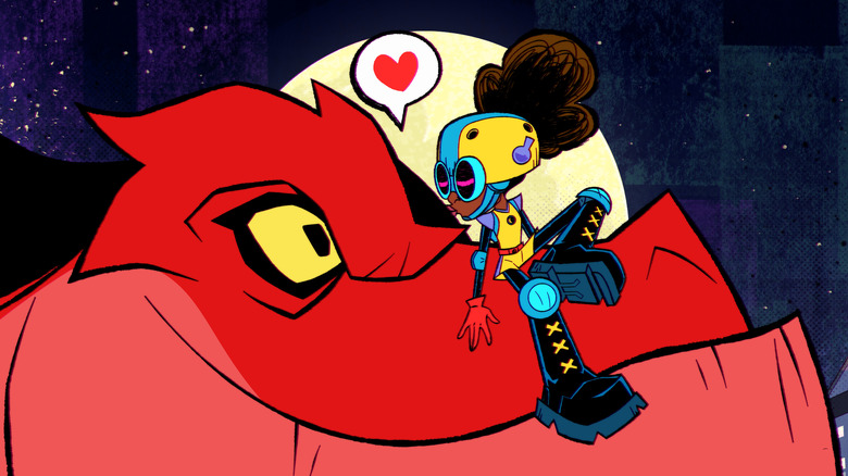 Moon Girl kissing Devil Dinosaur