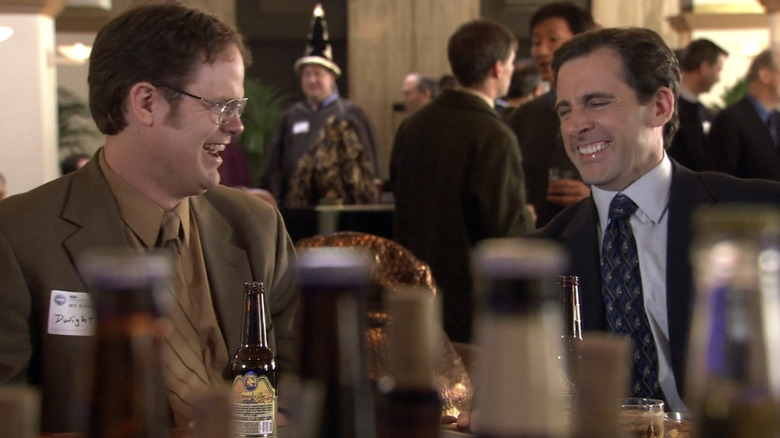 Dwight Schrute and Michael Scott laughing
