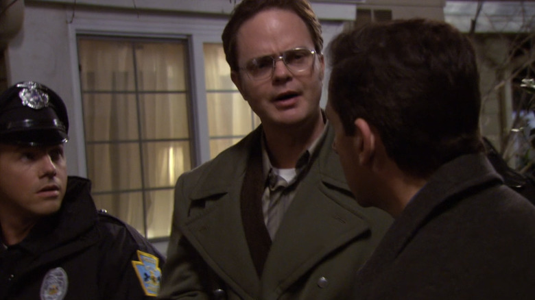 Dwight Schrute talks to Michael Scott