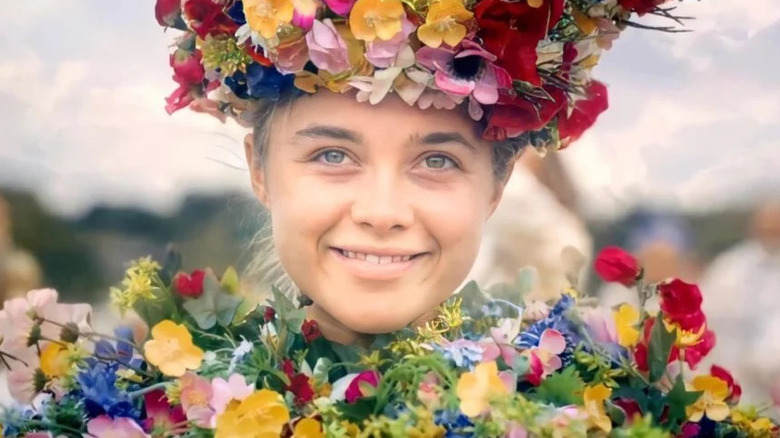 Dani smiles in flower crown