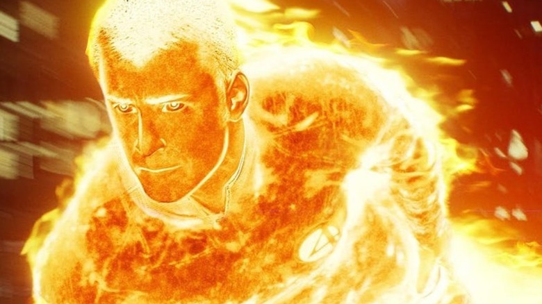 Human Torch flying