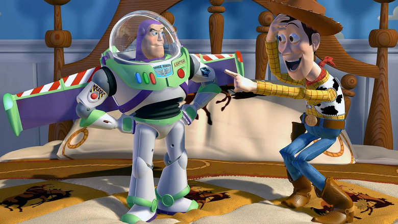 Buzz and Woody argue 