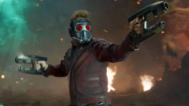 Star-Lord holding two guns