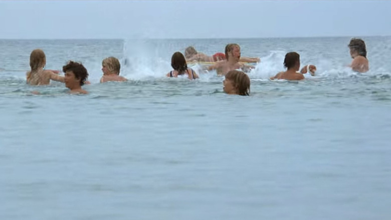 People swimming in the ocean