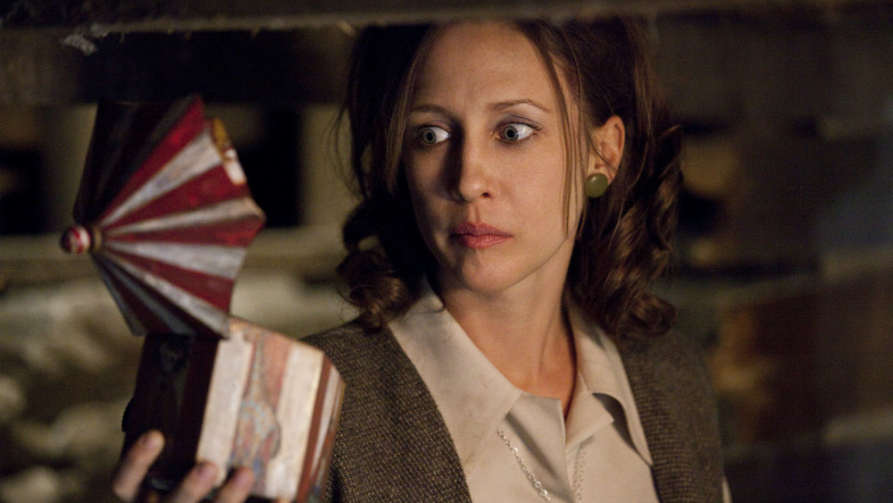 Vera Farmiga looking scared in The Conjuring