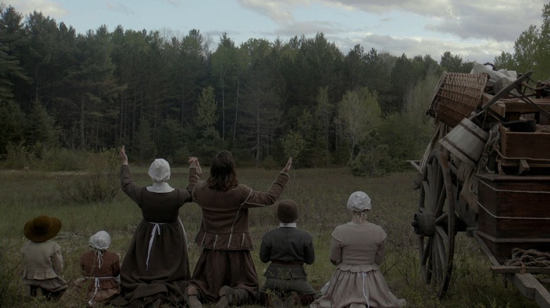 Family praying