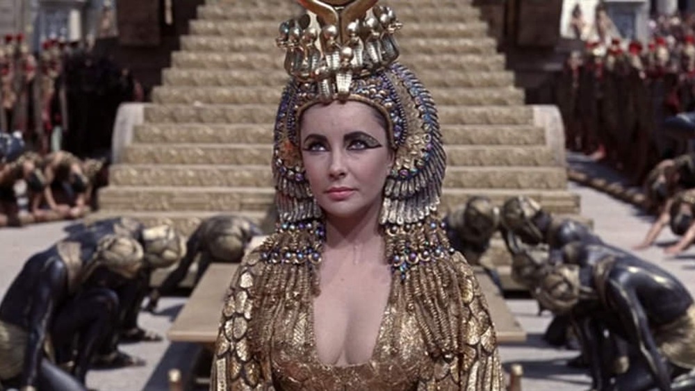 Cleopatra gazes upward