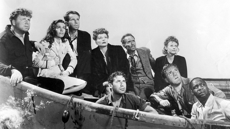 The survivors aboard the lifeboat