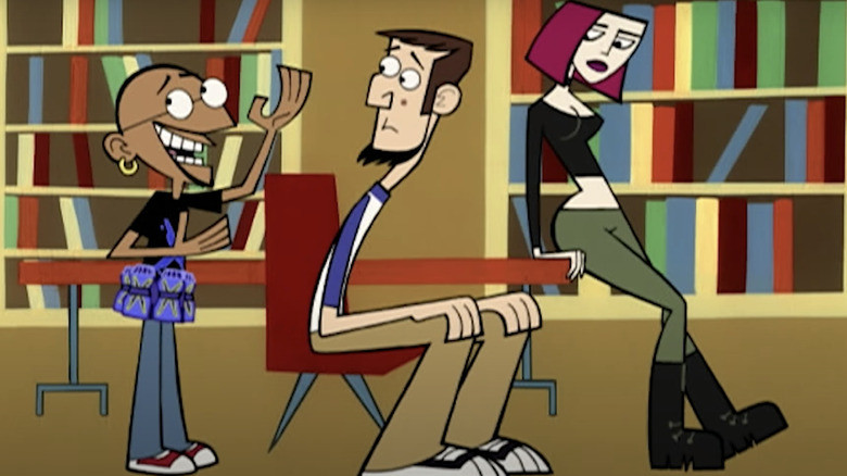 Ghandi, Abe, and Joan in the Clone High library