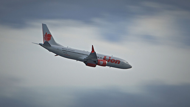 Lion Air Flight 610 flying in the air