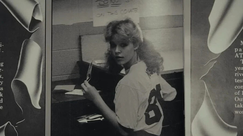 Girl in the Picture's Sharon Marshall sitting at desk