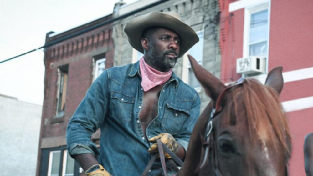 Idris Elba riding horse