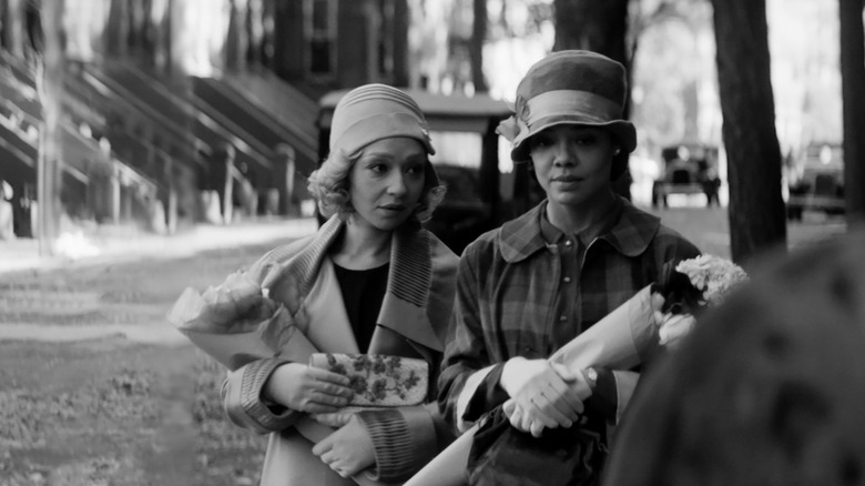 Clare and Irene walking