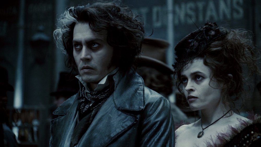 Johnny Depp and Helena Bonham Carter in Sweeney Todd