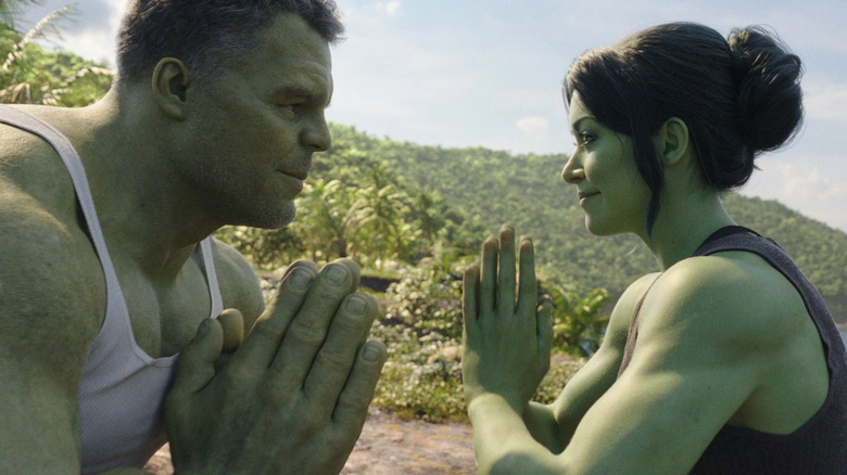 Hulk and She-Hulk relax