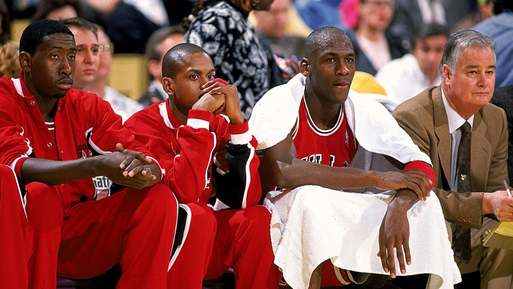 Michael Jordan playing for the Chicago Bulls