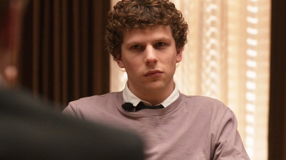 Jesse Eisenberg as Mark Zuckerberg in The Social Network