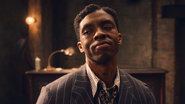 Chadwick Boseman looking smug