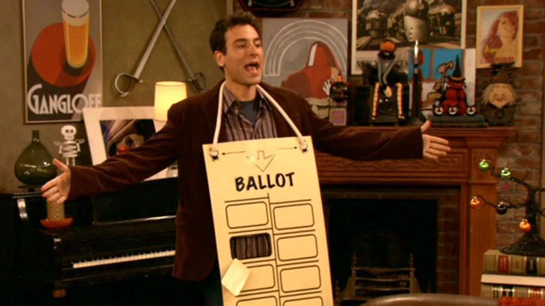 Ted with his hanging chad costume