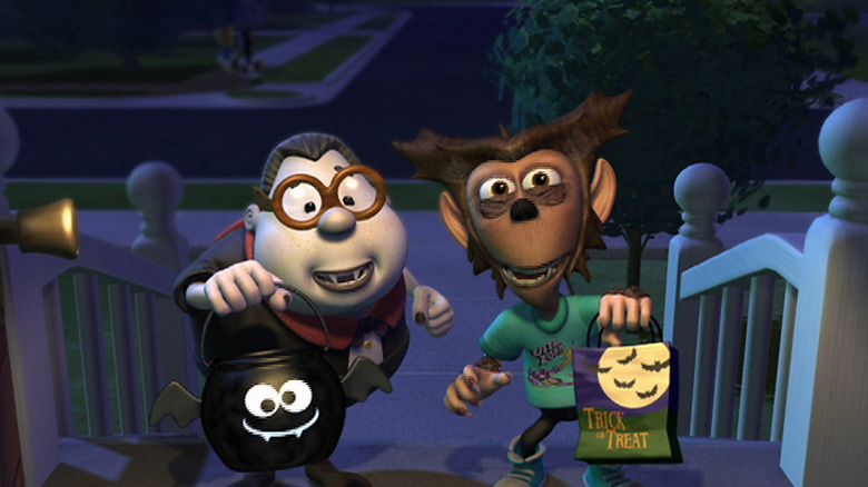 Carl and Sheen go trick-or-treating