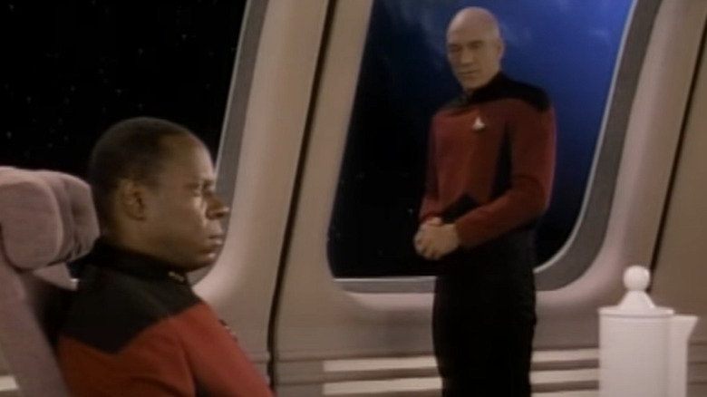 Picard talks to Sisko