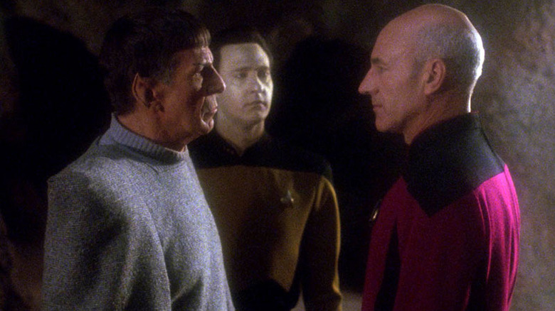 Picard and Spock meet in a cave