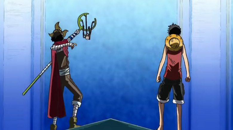 Usopp and Luffy stand together