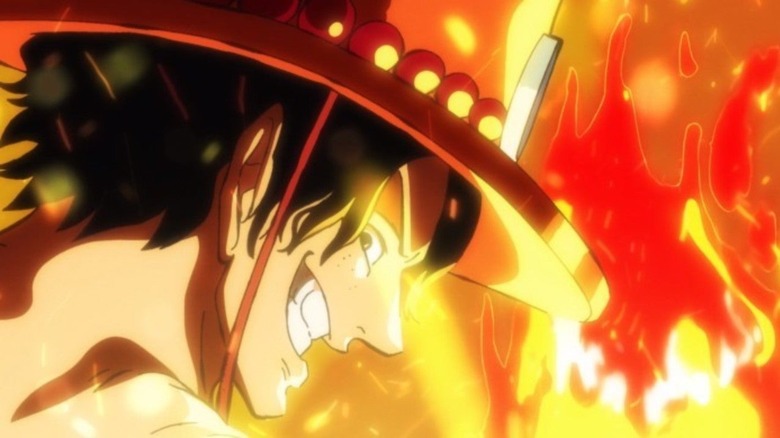Ace smiles in the flames