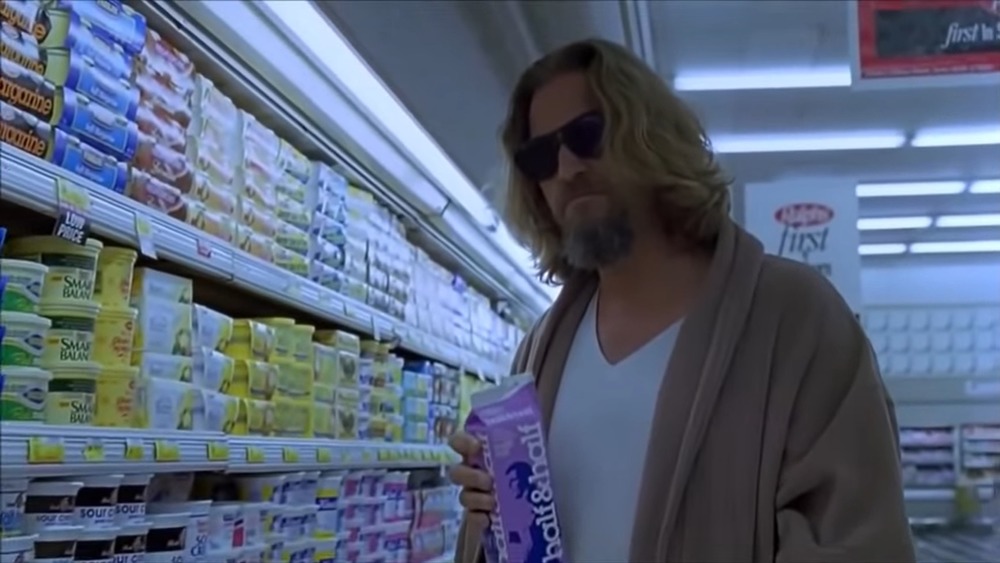 The Dude drinking milk