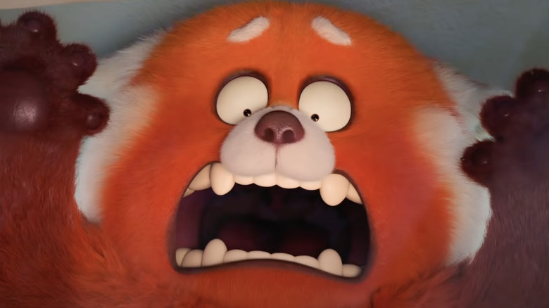 Mei Lee as a red panda in Turning Red