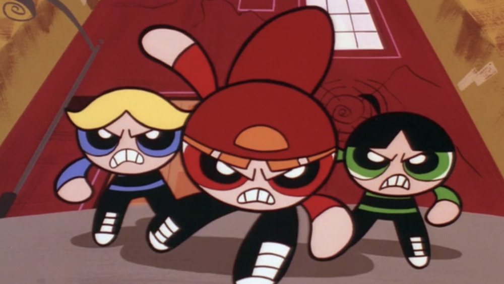 Boomer, Brick, and Butch prepare for battle against the Powerpuff Girls.