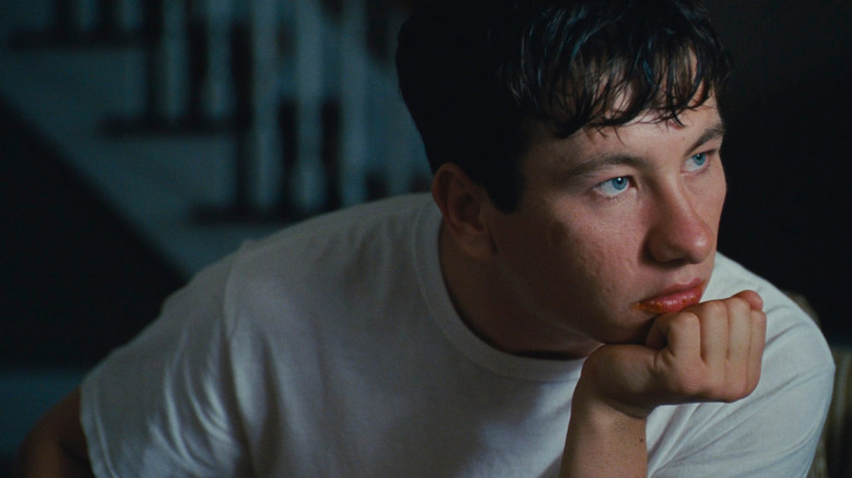 Barry Keoghan with hand on chin