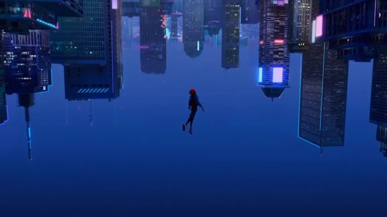 Miles Morales' iconic leap of faith moment