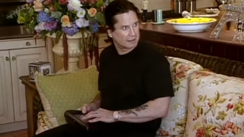 Ozzy Osbourne trying to use a TV remote