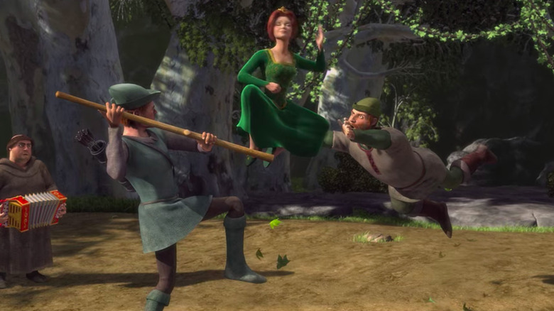 Princess Fiona fighting Robin Hood