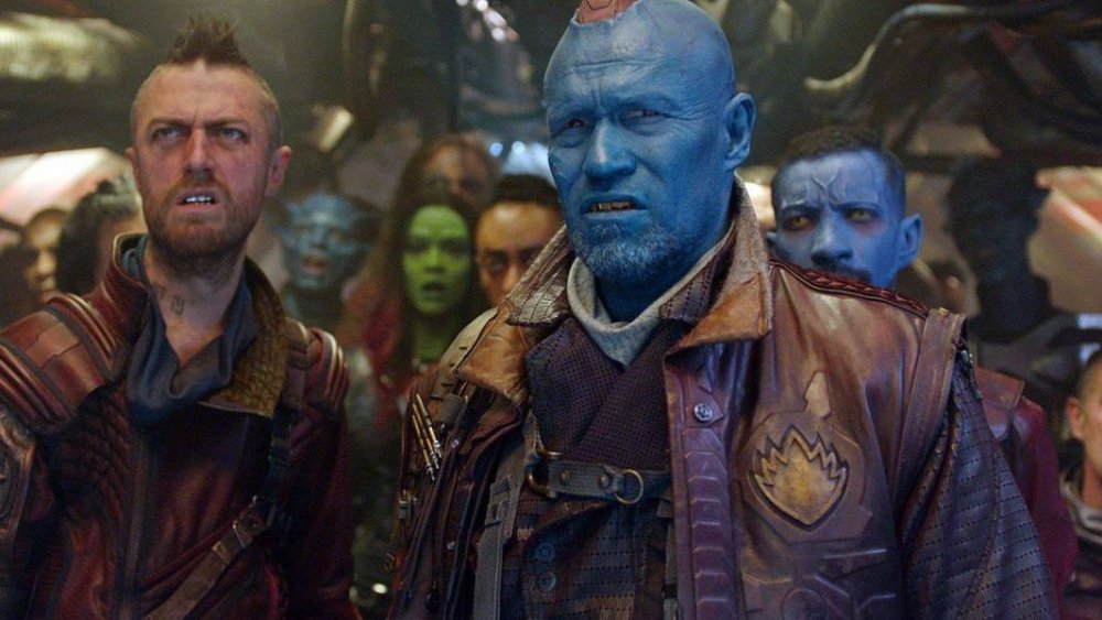 Michael Rondoo as Yondu and Sean Gunn as Kraglin in Guardians of the Galaxy Vol. 2