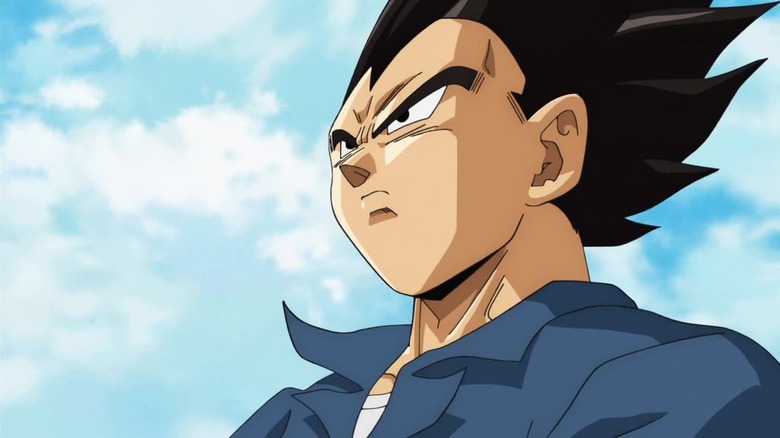 Vegeta looking up at sky