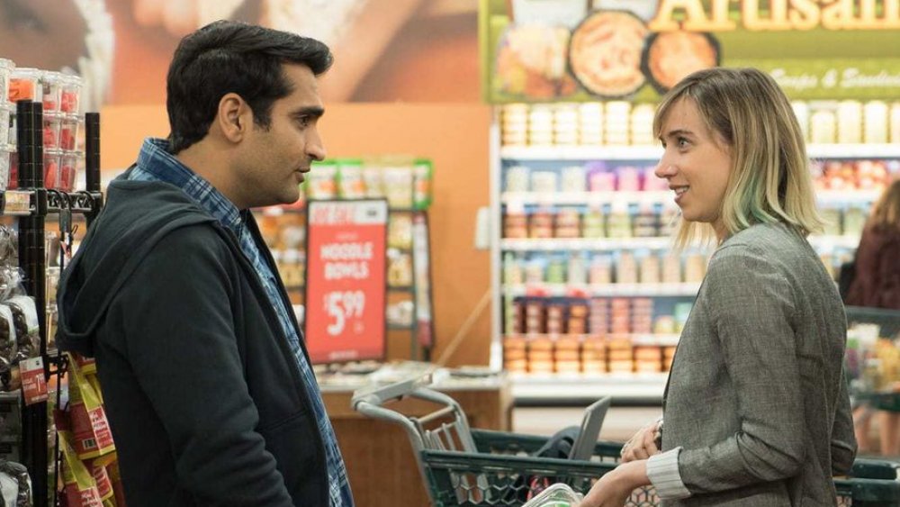 Kumail Nanjiani as Kumail and Zoe Kazan as Emily in The Big Sick