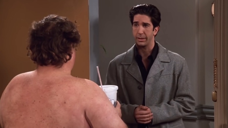 Ross talks to the Ugly Naked Guy from Friends