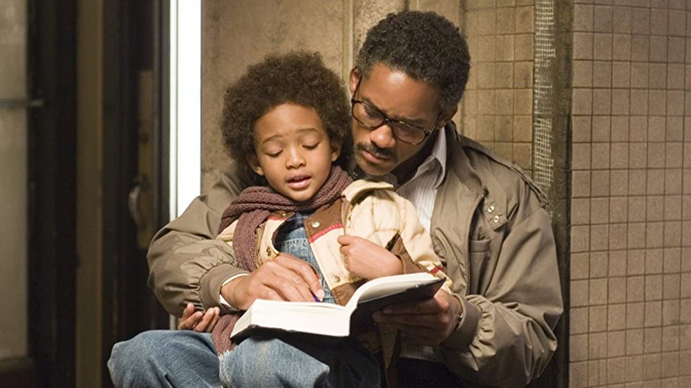 Will Smith as Chris Gardner and Jaden Smith as Christopher Gardner in The Pursuit of Happyness