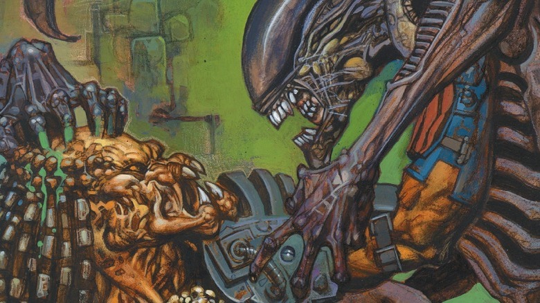 Alien Xenomorph fighting the Predator comic