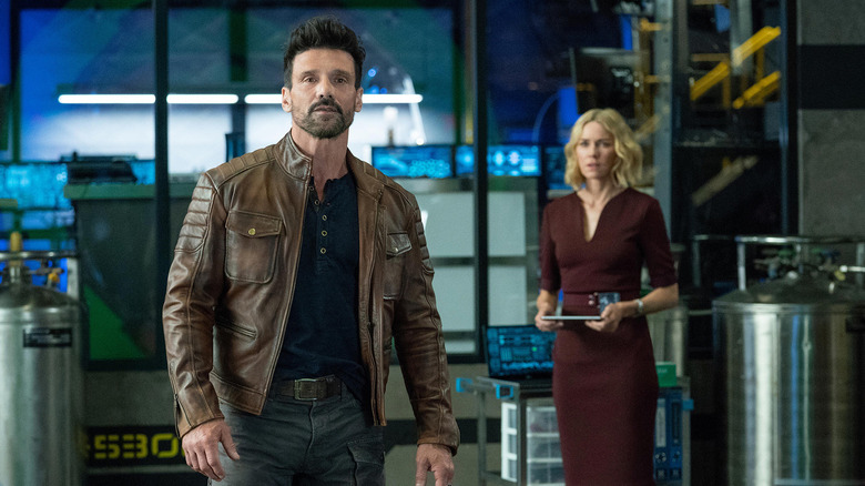 Frank Grillo and Naomi Watts in Boss Level