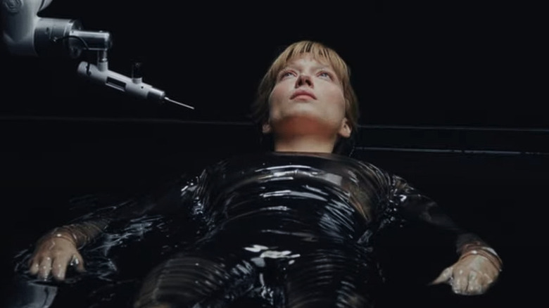 Gabrielle is injected by a machine in "The Beast"