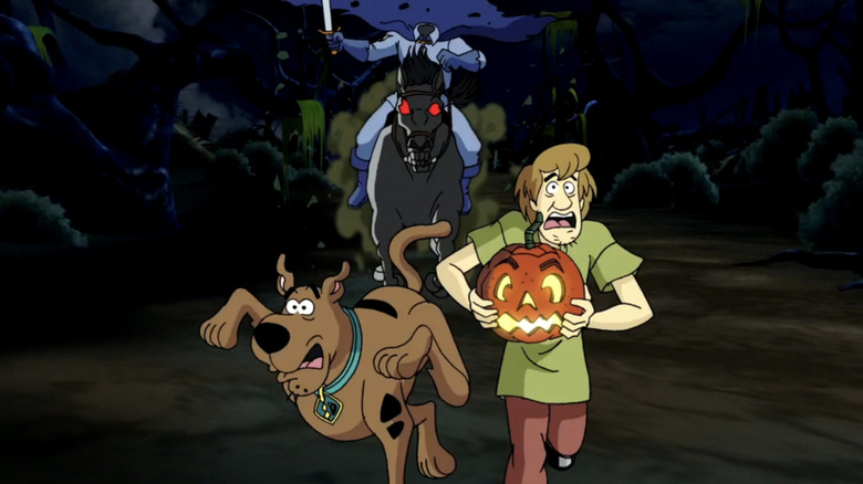 Scooby and Shaggy run from Headless Horseman